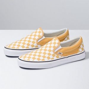 Yellow Slip On Checkboard Vans